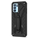 For OPPO Reno6 Pro 5G Shockproof TPU + PC Protective Case with Holder(Black)