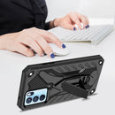 For OPPO Reno6 Pro 5G Shockproof TPU + PC Protective Case with Holder(Black)