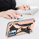 For OPPO Reno6 Pro 5G Shockproof TPU + PC Protective Case with Holder(Rose Gold)