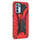 For OPPO Reno6 Pro 5G Shockproof TPU + PC Protective Case with Holder(Red)