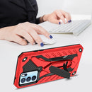 For OPPO Reno6 Pro 5G Shockproof TPU + PC Protective Case with Holder(Red)