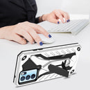 For OPPO Reno6 Pro 5G Shockproof TPU + PC Protective Case with Holder(Silver)