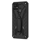 For OPPO Realme C21Y Shockproof TPU + PC Protective Case with Holder(Black)
