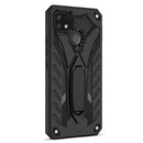 For OPPO Realme C21Y Shockproof TPU + PC Protective Case with Holder(Black)