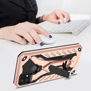 For OPPO Realme C21Y Shockproof TPU + PC Protective Case with Holder(Rose Gold)
