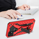 For OPPO Realme C21Y Shockproof TPU + PC Protective Case with Holder(Red)