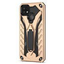 For OPPO Realme C21Y Shockproof TPU + PC Protective Case with Holder(Gold)
