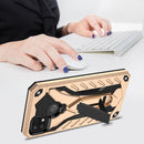 For OPPO Realme C21Y Shockproof TPU + PC Protective Case with Holder(Gold)