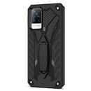 For vivo V21 5G / 4G Shockproof TPU + PC Protective Case with Holder(Black)