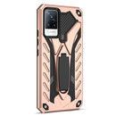 For vivo V21 5G / 4G Shockproof TPU + PC Protective Case with Holder(Rose Gold)