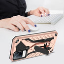 For vivo V21 5G / 4G Shockproof TPU + PC Protective Case with Holder(Rose Gold)