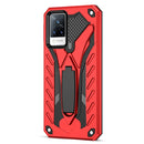 For vivo V21 5G / 4G Shockproof TPU + PC Protective Case with Holder(Red)