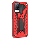 For vivo V21 5G / 4G Shockproof TPU + PC Protective Case with Holder(Red)