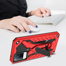 For vivo V21 5G / 4G Shockproof TPU + PC Protective Case with Holder(Red)