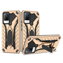 For vivo V21 5G / 4G Shockproof TPU + PC Protective Case with Holder(Gold)