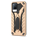 For vivo V21 5G / 4G Shockproof TPU + PC Protective Case with Holder(Gold)