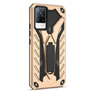 For vivo V21 5G / 4G Shockproof TPU + PC Protective Case with Holder(Gold)