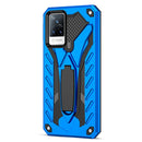 For vivo V21 5G / 4G Shockproof TPU + PC Protective Case with Holder(Blue)