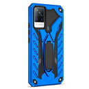 For vivo V21 5G / 4G Shockproof TPU + PC Protective Case with Holder(Blue)