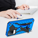 For vivo V21 5G / 4G Shockproof TPU + PC Protective Case with Holder(Blue)