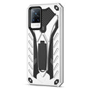 For vivo V21 5G / 4G Shockproof TPU + PC Protective Case with Holder(Silver)
