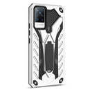 For vivo V21 5G / 4G Shockproof TPU + PC Protective Case with Holder(Silver)