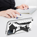 For vivo V21 5G / 4G Shockproof TPU + PC Protective Case with Holder(Silver)