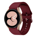 For Samsung Galaxy Watch4 40mm Universal Silicone Colorful Buckle Watch Band(Wine Red)