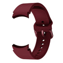 For Samsung Galaxy Watch4 44mm Universal Silicone Colorful Buckle Watch Band(Wine Red)