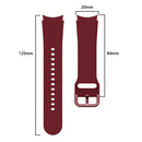 For Samsung Galaxy Watch4 44mm Universal Silicone Colorful Buckle Watch Band(Wine Red)