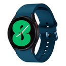 For Samsung Galaxy Watch4 44mm Universal Silicone Colorful Buckle Watch Band(Dark Blue)