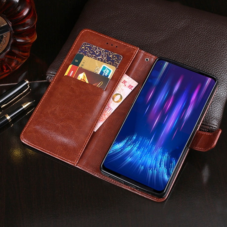 idewei Crazy Horse Texture Horizontal Flip Leather Case with Holder & Card Slots & Wallet For Doogee S97 Pro(Blue)