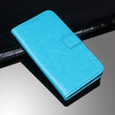idewei Crazy Horse Texture Horizontal Flip Leather Case with Holder & Card Slots & Wallet For Doogee S97 Pro(Sky Blue)