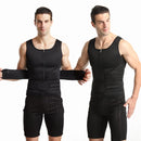 Neoprene Men Sport Body Shapers Vest Waist Body Shaping Corset, Size:XXL(Grey)