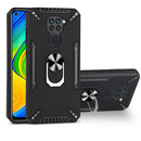 For Xiaomi Redmi Note 9 4G PC + TPU Protective Case with 360 Degrees Rotatable Ring Holder(Black)