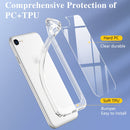 Crystal Clear Shockproof PC + TPU Protective Case For iPhone SE 2022 / SE 2020 / 8 / 7(Transparent)