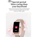 ZX19 1.45 inch HD Screen Bluetooth 5.0 IP68 Waterproof Women Smart Watch, Support Sleep Monitor / Menstrual Cycle Reminder / Heart Rate Monitor / Blood Oxygen Monitoring, Style: Milanese Strap(Silver)