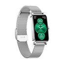 ZX19 1.45 inch HD Screen Bluetooth 5.0 IP68 Waterproof Women Smart Watch, Support Sleep Monitor / Menstrual Cycle Reminder / Heart Rate Monitor / Blood Oxygen Monitoring, Style: Steel Strap(Silver)