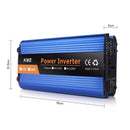 Carmaer 1200W Car Smart Multi-function Digital Display Inverter Household Power Converter, Specification:12V to 220V