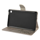 For Samsung Galaxy Tab A7 Lite / T220 Butterfly Flower Embossing Pattern Horizontal Flip Leather Case with Holder & Card Slots & Wallet(Grey)