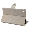 For Samsung Galaxy Tab A7 Lite / T220 Butterfly Flower Embossing Pattern Horizontal Flip Leather Case with Holder & Card Slots & Wallet(Grey)