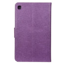 For Samsung Galaxy Tab A7 Lite / T220 Butterfly Flower Embossing Pattern Horizontal Flip Leather Case with Holder & Card Slots & Wallet(Purple)