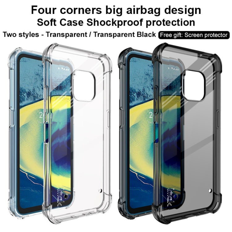 For Nokia XR20 IMAK All-inclusive Shockproof Airbag TPU Case with Screen Protector(Transparent)