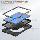 For Lenovo Tab M10 HD 2020 X306X/F Silicone + PC Protective Case with Holder & Shoulder Strap(Black)