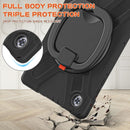 For Lenovo Tab M10 HD 2020 X306X/F Silicone + PC Protective Case with Holder & Shoulder Strap(Black)