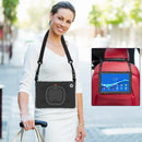 For Lenovo Tab M10 HD 2020 X306X/F Silicone + PC Protective Case with Holder & Shoulder Strap(Black)