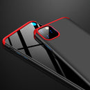 For iPhone 11 GKK Three Stage Splicing Full Coverage PC Protective Case(Black Red)