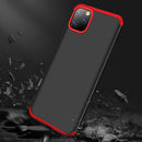 For iPhone 11 GKK Three Stage Splicing Full Coverage PC Protective Case(Black Red)