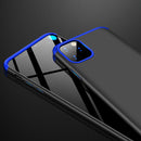 For iPhone 11 GKK Three Stage Splicing Full Coverage PC Protective Case(Black Blue)