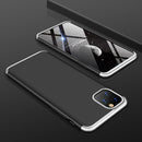 For iPhone 11 GKK Three Stage Splicing Full Coverage PC Protective Case(Black Silver)